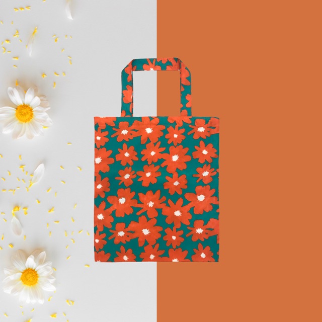 กระเป๋าผ้า Daisy Tote bag - Orange