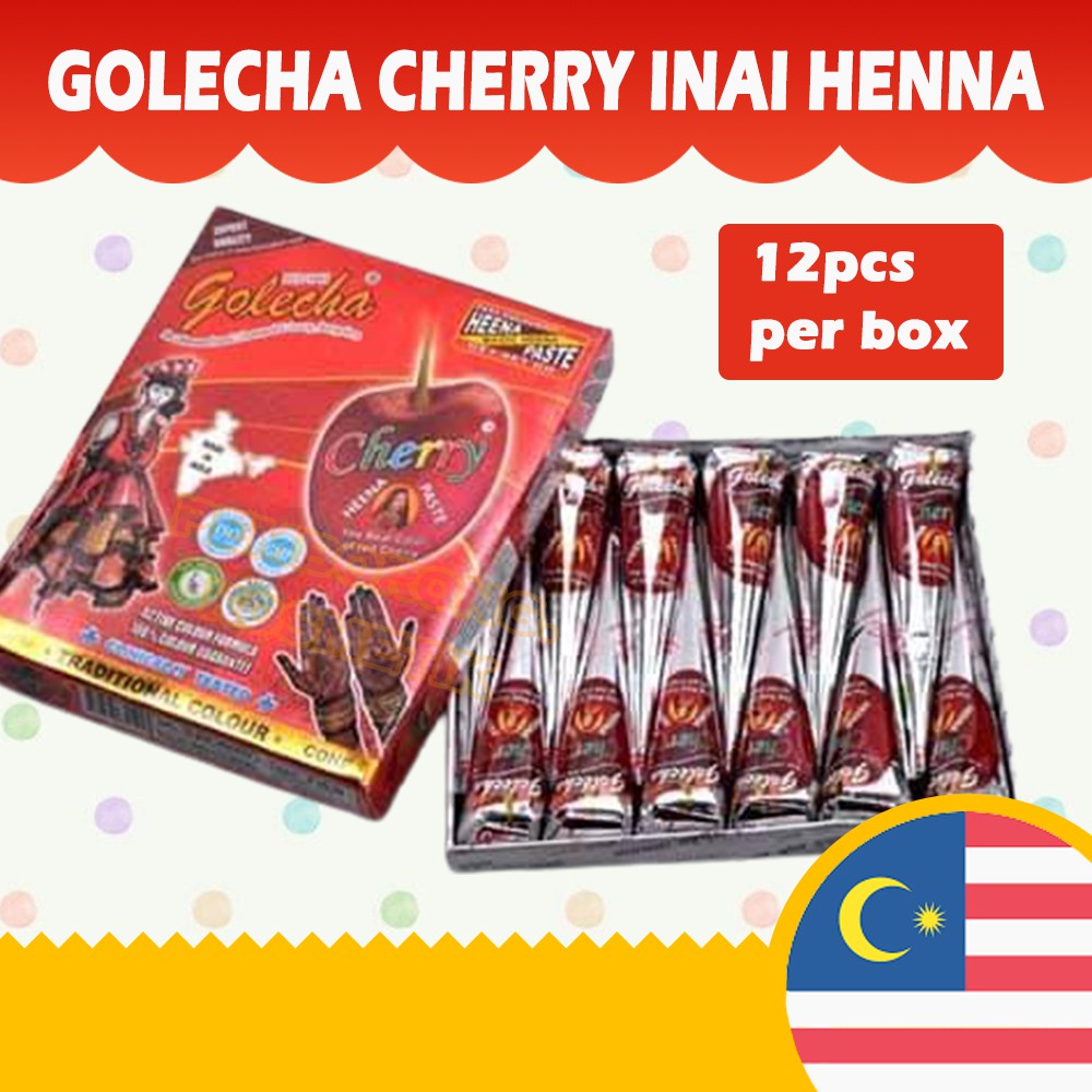 Golecha Henna Cherry – 12 ชิ้น สีสวย ใช้งานง่าย ปลอดภัยสําหรับผิว Golecha Cherry Henna – 12 ชิ้น Bea