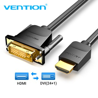 Vention สายอะแดปเตอร์แปลง HDMI เป็น DVI การส่งสัญญาณแบบสองทิศทาง DVI-D 24 + 1 รองรับ 1080P สำหรับ Raspberry Pi แล็ปท็อป Roku ABF