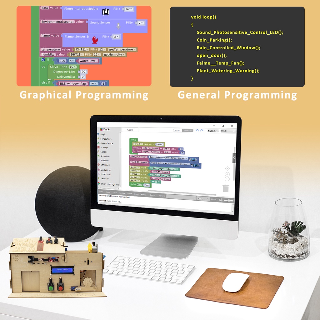 [พร้อมส่ง] Lafvin ชุดสมาร์ทบ้านกับเซนเซอร์โปรเจค Arduino Uno R3 Diy เสริมการเรียนรู้เด็ก - รูปที่ 2