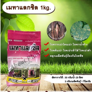 เมทาแลกซิล 1kg. สิงห์ เมทาแลกซิล โรครากเน่าโคนเน่า โรคราน้ำค้าง โรคต้นเน่า โรคเน่าเข้าไส้ โรคเน่าดำ คลุกเมล็ดป้องกันโรค