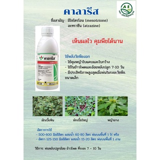 คาลารีส-มีโซไตรโอน (mesotrione).อะทราซีน (atrazine)-ใช้กำจัดใบแคบ ในอ้อยและข้าวโพด