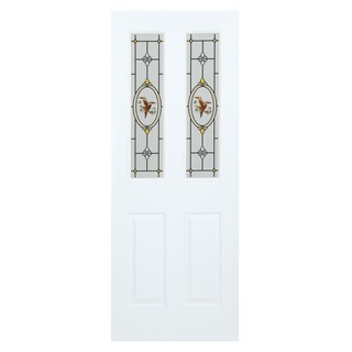 Interior door HDF DOOR ECO-DOOR 12S 80X200CM WHITE Door frame Door window ประตูภายใน ประตูภายในHDF ECO-DOOR 12Sกระจก 80X