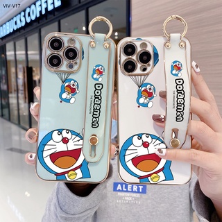 VIVO V17 V15 V11I V9 V5 V5S S1 Lite Pro Plus เคสวีโว่ สำหรับ สายรัดข้อมือ Case Doraemon เคส เคสโทรศัพท์ เคสมือถือ เคสนิ่ม