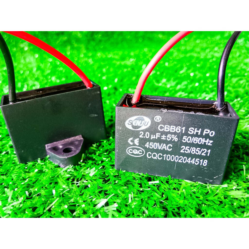 Capacitor พัดลม 2UF 450VACคาปาซิสเตอร์ แคปพัดลม อะไหล่พัดลม คาปา ตัวซิ แคป ตัวเก็บประจุ ใช้ได้กับพัด