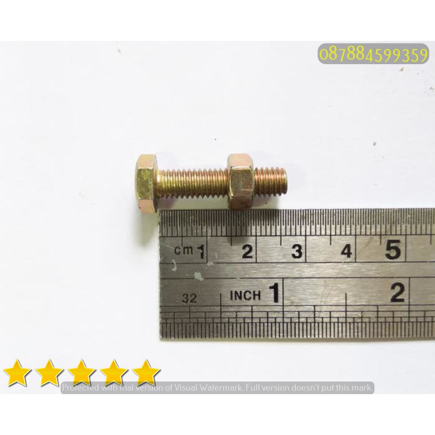 เก็บเงินปลายทาง M6x25 น็อต + น็อต (10 คีย์)