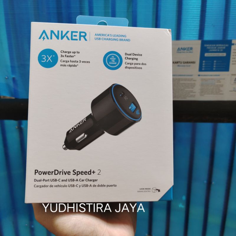 ที่ชาร์จแบตในรถ Anker PowerDrive Speed+ 2 PD 49.5W รับประกันอย่างเป็นทางการ A2229