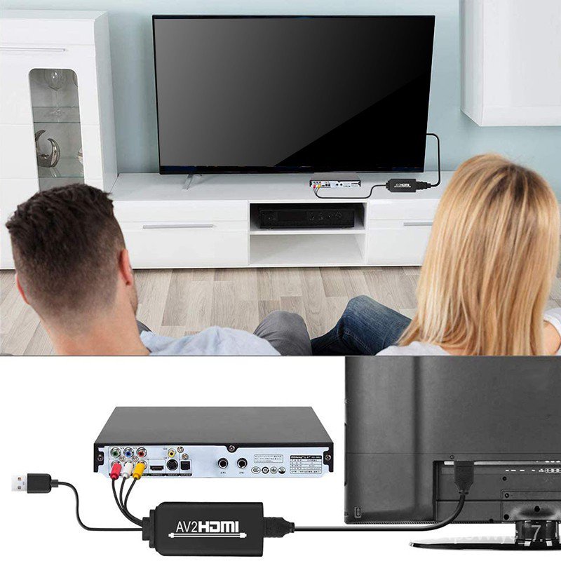 `RCA Cable to HDMI Converter,AV to HDMI Cable Output with HDMI