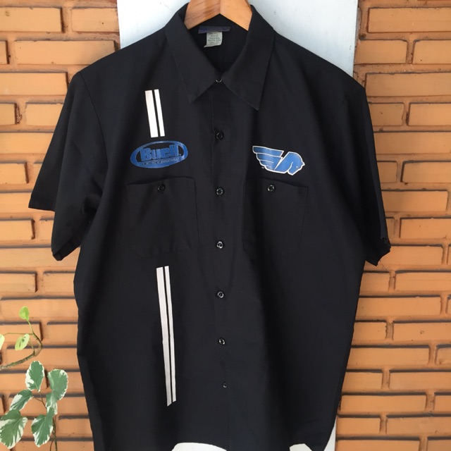 เสื้อเชิ้ตแขนสั้น Buell ผ้า 65/35