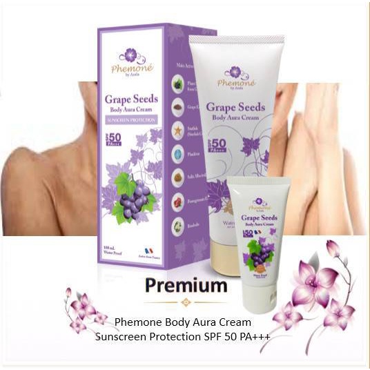 กันแดดบำรุงผิวกาย Phemone Grape Seed Body Aura Cream