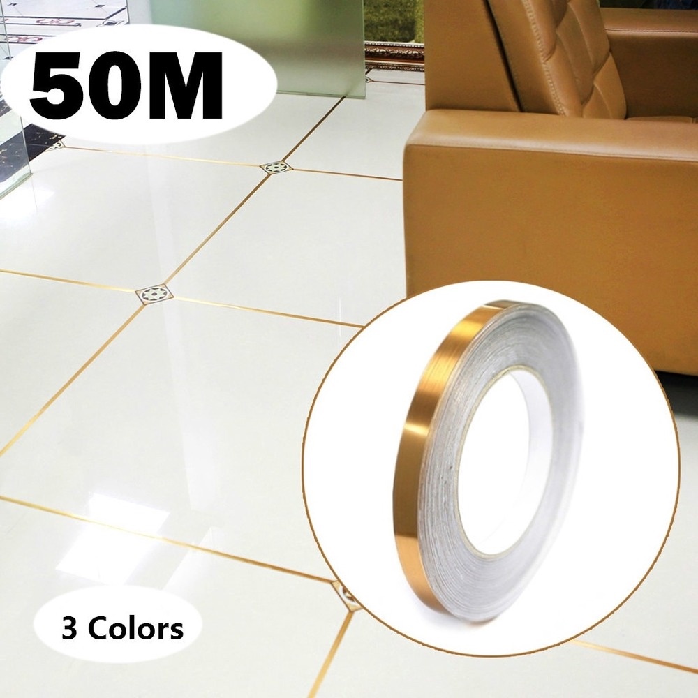 สติกเกอร์ติดกระเบื้อง สติกเกอร์ติดผนัง สติกเกอร์DIY สำหรับตกแต่งร่องกระเบื้อง ความยาว 50 เมตร