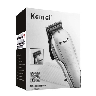 CKML-8849 / Kemei KM8849 KM-8850 CKMLสีโครเมี่ยมแวววาว ของแท้ อุปกรณ์ตัดแต่งทรงผม บัตตาเลี่ยน โก