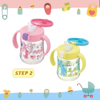 ถ้วยหลอดดูด step2 Richell T.L.I Straw Bottle Mug 200 ml.