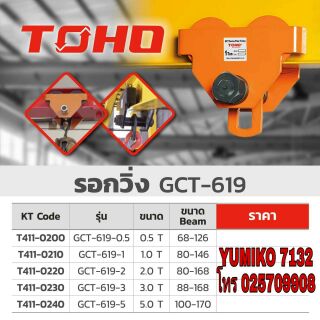 TOHO GCT-619 รอกวิ่ง อย่างดี มีทุกขนาดไซส์