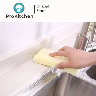 Kudzun ฟองน้ำล้างจาน ฟองน้ำหุ้มตาข่าย สุดคุ้ม แพคละ 12 ชิ้น ProKitchen