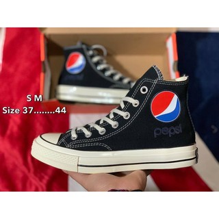 รองเท้าผ้าใบหุ้มข้อ Converse chuck taylor pepsi ถ่ายจากงานจริง100%