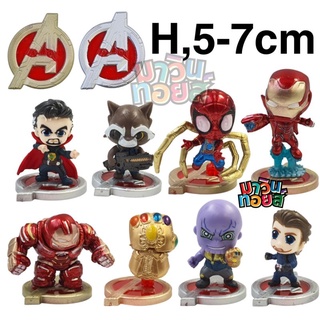 ฟิกเกอร์ โมเดล ฮีโร่ อเวนเจอร์ ฐาน เครื่องหมาย อเวนเจอร์ 8 ตัว mawintoys