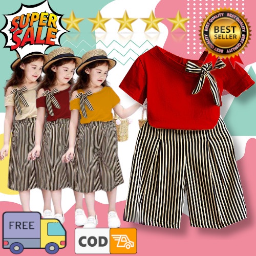 VISION ONLINE MONICA GIRLS SUITS BABY GIRLS TOPS 12 MONTHS/SHORT-SLEEVED CLOTHES AND LONG CULOTTS สํ