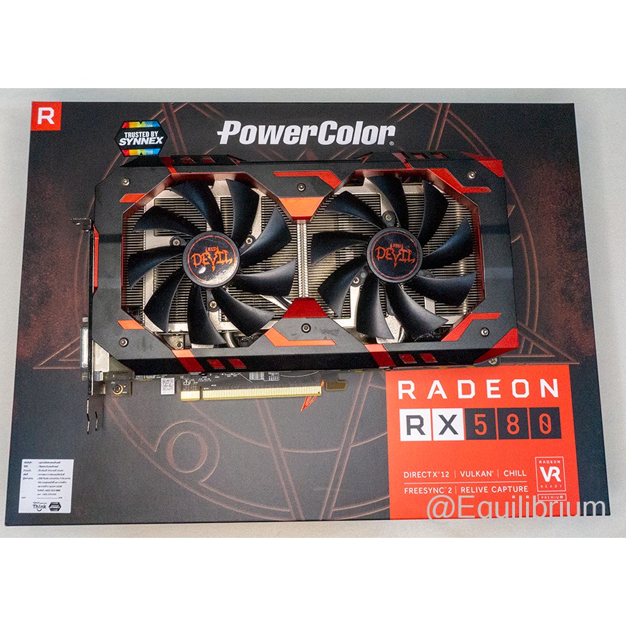 VGA การ์ดจอ AMD RX580 8GB PowerColor Red Devil DDR5 Ram Micron (DG1802068927)