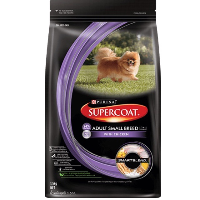 🐕🐕Supercoat ซุปเปอร์โค้ท สุนัข พันธ์เล็ก ขนาด 8 กิโลกรัม รสเนื้อไก่ 🐕🐕