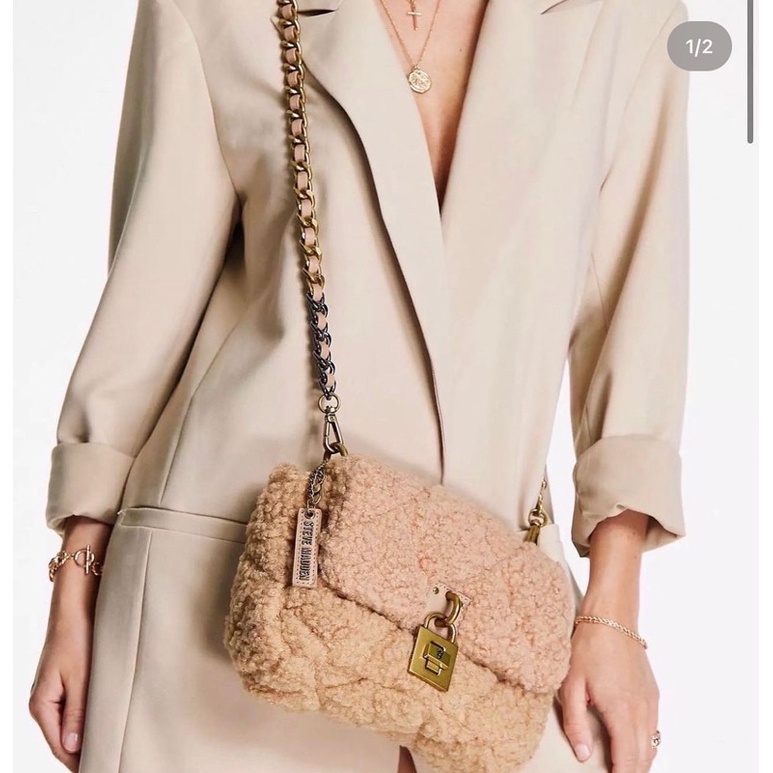 steve madden bterrag quilted teddy crossbody bag Shopee Thailand