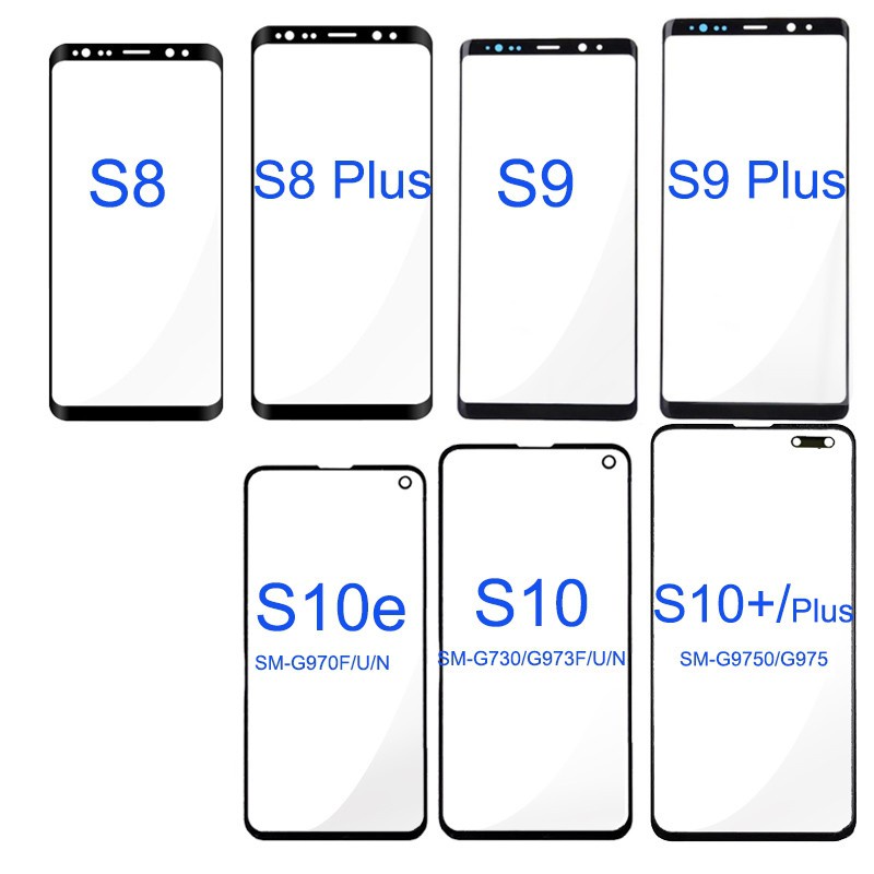 Samsung Galaxy S8 S8 Plus S9 S9 Plus S10 S10 Plus S10 5G รุ่นจอแสดงผล LCD หน้าจอแผงสัมผัสด้านนอกเลนส