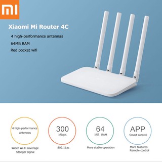 【Ultron ) Xiaomi Mi อินเตอร์เน็ตไร้สาย 4 C App 2 . 4 G 300 Mbps 64mb Rom Tech 30