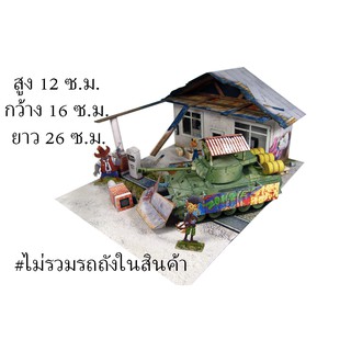 โมเดลกระดาษฉากบ้านdiorama