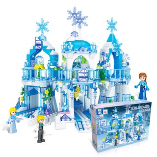 ProudNada Toys ของเล่นเด็ก ตัวต่อ ปราสาท เจ้าหญิง หิมะ (กล่องใหญ่สุดคุ้ม) ZHEGAO ICELANDCOLORS 463 PCS QL2217