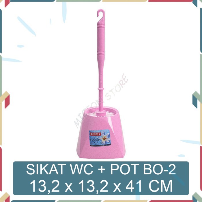 MICTON Lion Star Toilet Brush Pot Livina แปรงขัดห้องน้ํา No. 102 BO-2 สีชมพู