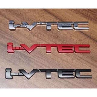 โลโก้ ตัวอักษร ไอ วีแทค ฮอนด้า งานโลหะ i VTEC Honda Accord BRV Civic City CRV Jazz HRV Car Rear Metal Emblem Logo i-VTEC