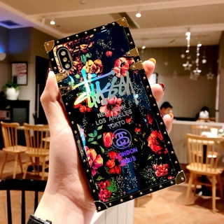 Samsung Galaxy Note 20 Ultea Note 20 Note 8 Note 9 Note 10 plus A91 S10lite A12 Square lMD Blu-ray Fashion Flowers Phone case