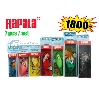 RAPALA  ANGRY BIRDS SET  เหยื่อปลอม เหยี่อตกปลา เหยื่อ ชุดละ 7 ตัว สำหรับนักสะสม หายาก น่าสะสม