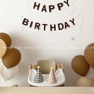 [พร้อมส่ง] ป้ายแขวนHBD ป้ายวันเกิด ป้ายHappy Birthday สไตล์มินิมอล ธงวันเกิด ตกแต่งปาร์ตี้วันเกิด ฉลองวันเกิด