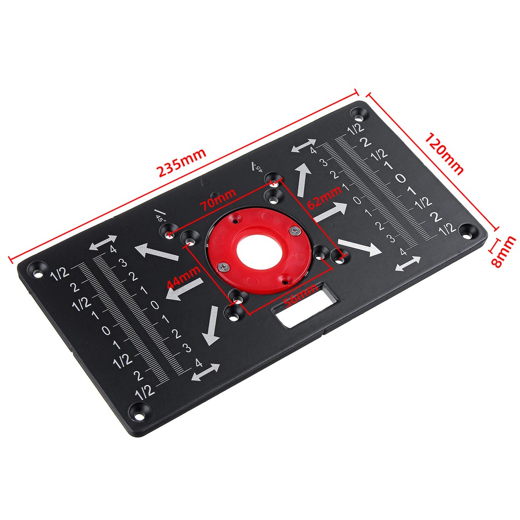Aluminium Frästisch-Einsatzplatte 235x120mm Für Präzise Holzarbeiten