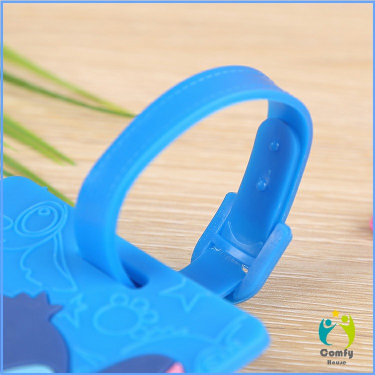 Comfy ป้ายห้อยกระเป๋า PVC ป้ายติดกระเป๋าเดินทาง แท็กกระเป๋าเครื่องบิน luggage tag