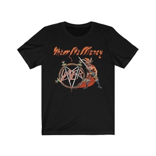 แขนสั้นcrew neckGildan Slayer Show No Mercy T-shirt Rock Metal Band 1981 Vintage T-shirt jbTAสามารถปรับแต่งได้S-XXXXL