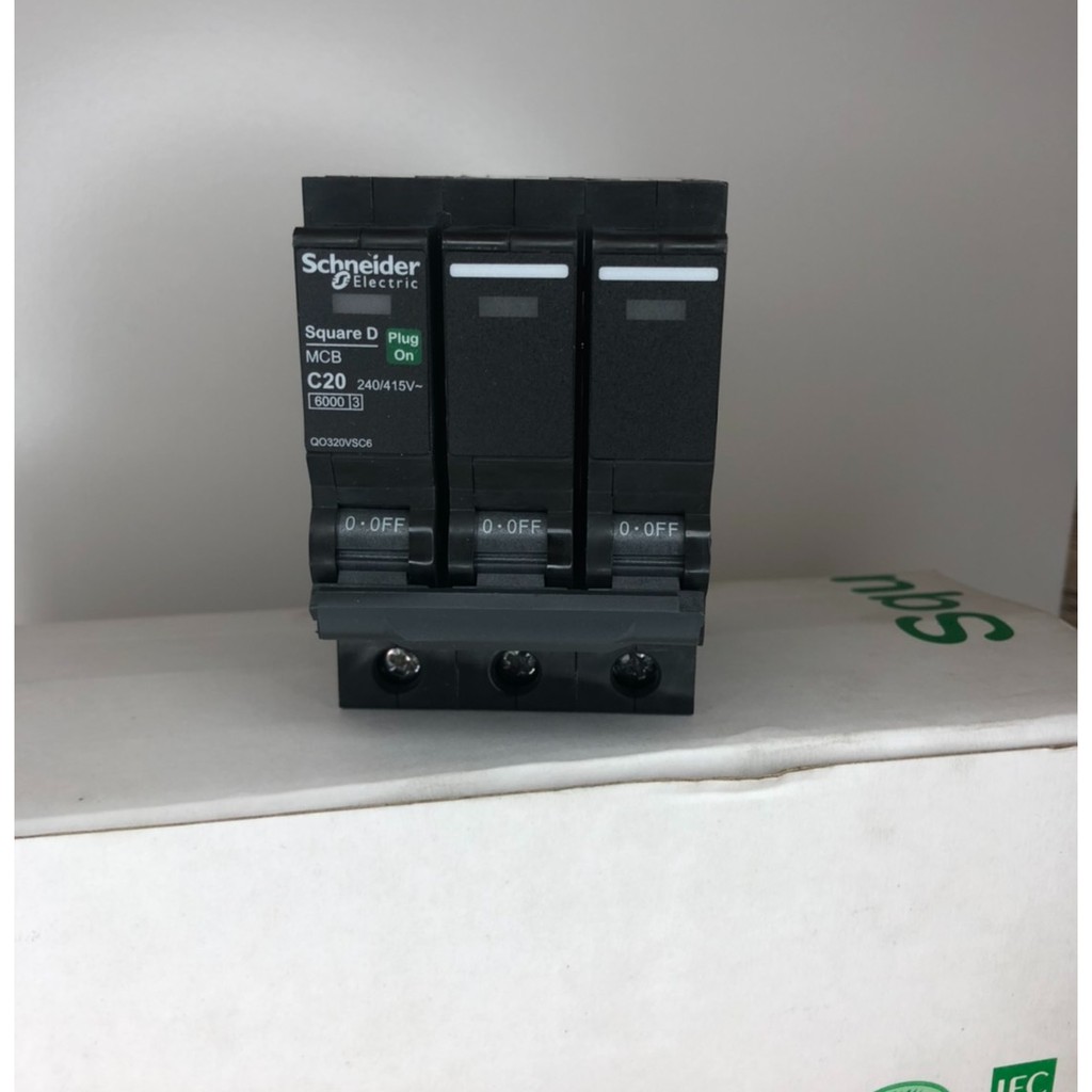 Square D QO320VSC6T เซอร์กิจเบรกเกอร์ Schneider 3P 20A 6kA