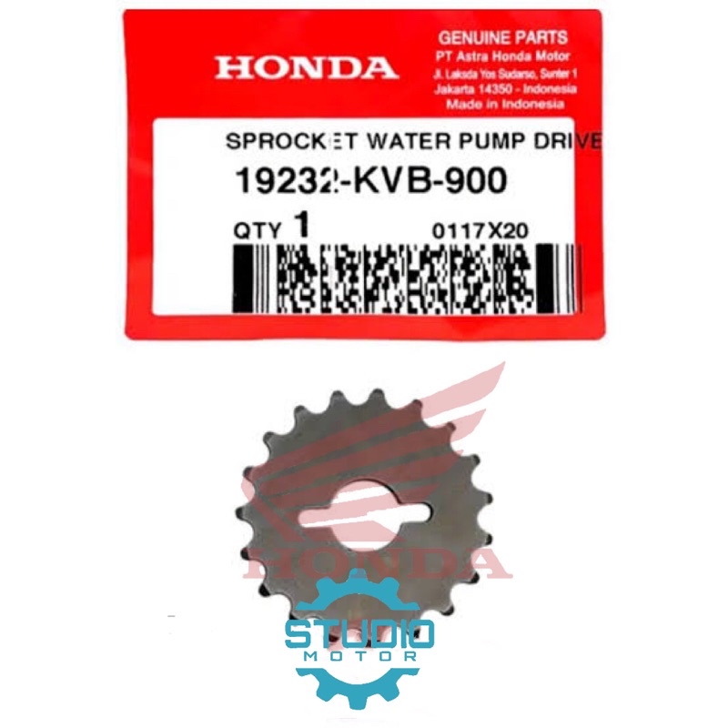 19232KVB900 ปั๊มหม้อน้ําเกียร์ปั๊มน้ํา Honda Vario 110 Techno คาร์บูเรเตอร์เก่า