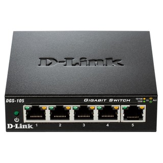 SWITCH HUB (สวิตซ์ฮับ) D-LINK 5 PORTS GIGABIT PORT (DGS-105) IN METAL CASING-LifeTime Warranty