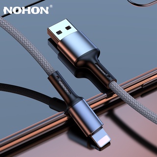 Nohon สายชาร์จ USB ชาร์จเร็ว ยาว 1 ม. 2 ม. 3 ม. 1 2 3 ม. 0.25 ม. 25 ซม. สําหรับ iPhone 13 12 11 Pro X XR XS Max 5 6 s 5c 5s 6s 7 8 Plus SE 2020 Apple iPad air mini