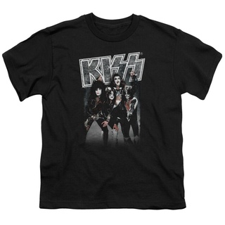 ขายดี เสื้อยืด พิมพ์ลายวงร็อค KISS Shine Licensed Music Merch 70s Akclni50Djjlj14 สีดํา สไตล์คลาสสิกSize S-5XL