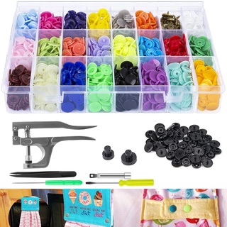 364pcs Snap Button Kit w/24 Colors Sewing Fasteners Snaps Plastic Snaps Crafting Sewing and Tool Set