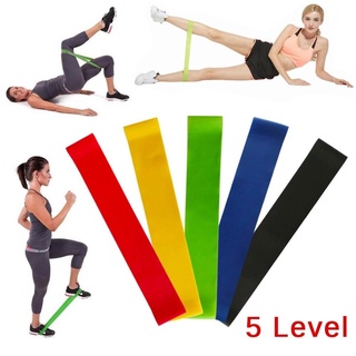 ยางยืดวงแหวน ออกกำลังกาย 5 เส้น Exercise Band Loop 5 Pcs/Set Resistance Exercise Bands Alphamart