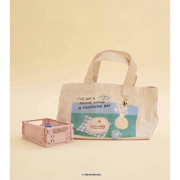 กระเป๋า atreasurebox ถุงผ้าatreasurebox picnic tote bag กระเป๋าผ้าatreasurebox