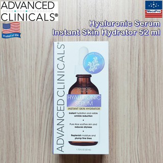 Advanced Clinicals® Hyaluronic Serum Instant Skin Hydrator 52 ml เซรั่ม ไฮยาลูโรนิค