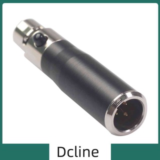 Dcline อะแดปเตอร์เชื่อมต่อเสียงโลหะ XLR 3 Pin Male to Mini XLR 4 Pin Female