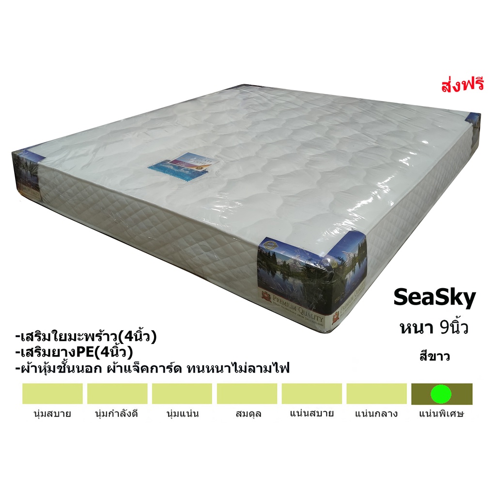 ▪️ที่นอนใยมะพร้าวเสริมยางPEเหมาะสำหรับผู้สูงอายุ▪️ที่นอน SeaSky ขนาด3.5/5/6ฟุต หนา9นิ้ว