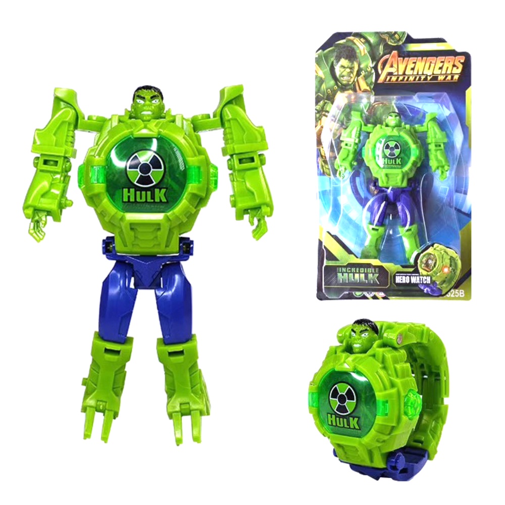 ฉายแสงได้ ซุปเปอร์ฮีโร่ดูเวลาและนาฬิกาเด็กกัปตันอเมริกาอุลตร้าแมนและสำหรับเด็กสไปเดอร์แมน - รูปที่ 7