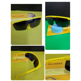 SAFETY GLASSES แว่นตานิรภัย กรองแสง กันสะเก็ดไฟจากงานเชื่อม บัดกรี กันแก๊ส กันแสง UV ขาปรับระดับสั้นยาวได้